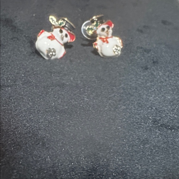 Festive Snowman Earrings for Kids - Picture 7 of 7
